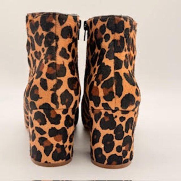 INC International Concepts Leopard Print Block Heel Ankle Boots – Size 10M - Picture 7 of 13